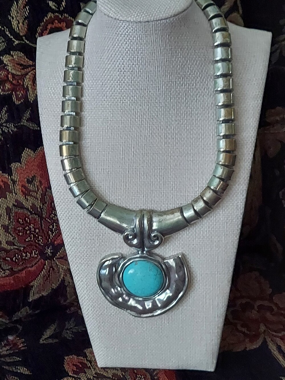 Silver-tone Statement Necklace